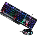 Kit de teclado y mouse gamer Weibo WB-550 Español España de color negro
