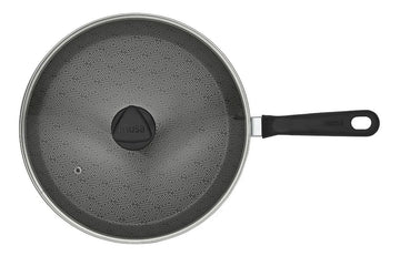 Sartén Imusa 30 Cm Alto Antiadherente Tapa Vidrio Talent Gris