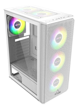 Caja Atx Iceberg Flow-e Blanca 4x Argb Front Mesh Blanco