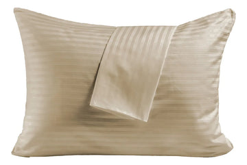 X2 Fundas Para Almohadas De Microfibra 70x50 Color Beige Liso