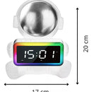Reloj Radio Parlante Altavoz Bluetooth Iluminación Led Rgb Rosado Blanco