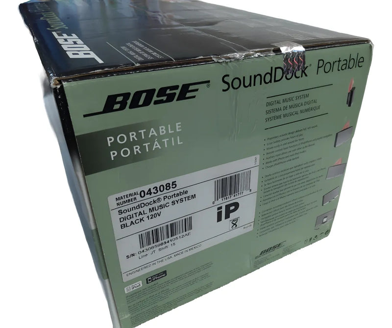 Parlante Bose Sounddock Portable - Gloss Black Plateado,negro