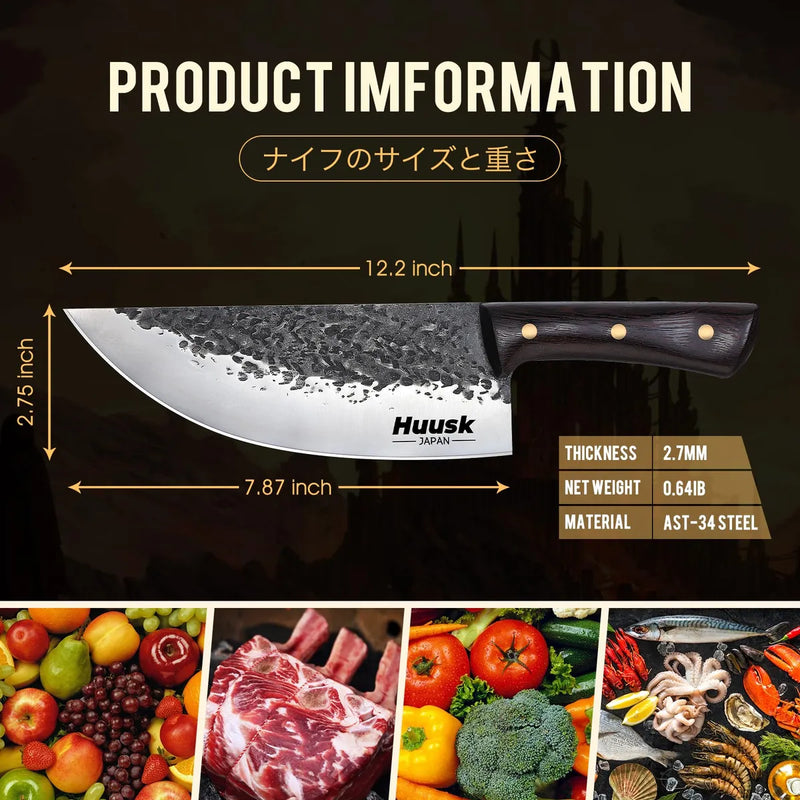 Huusk Cuchillos, Cuchillo De Carnicero Para Cortar Carne, Cu