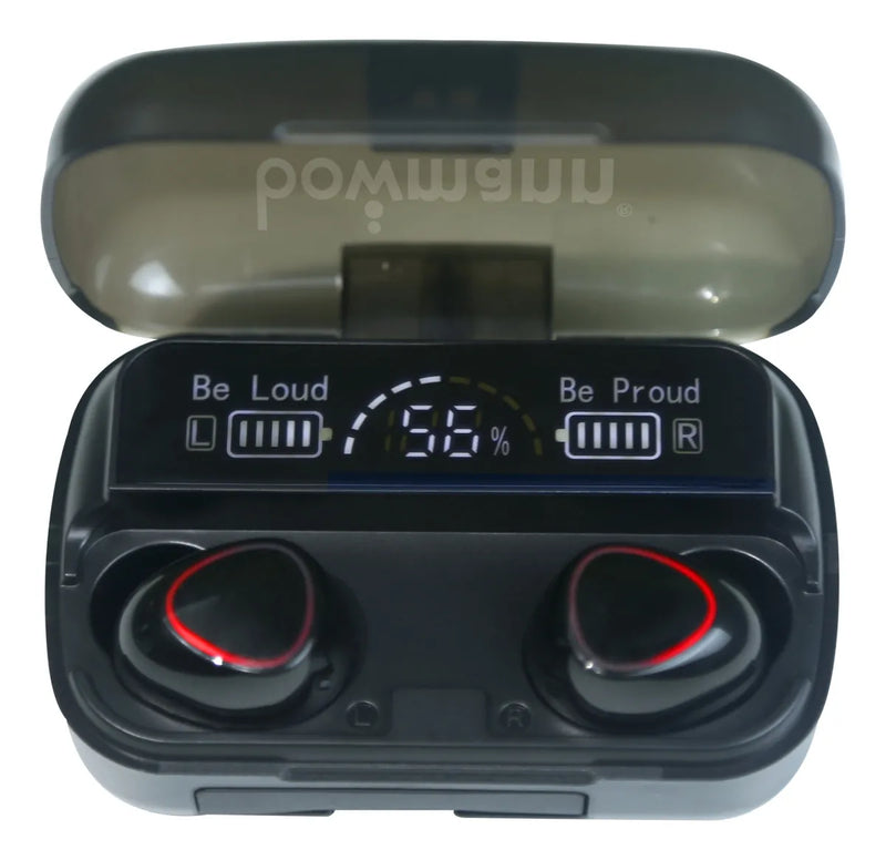Audifonos Inalambricos Bowmann Bw-m10 Tws Powerbank Color Negro