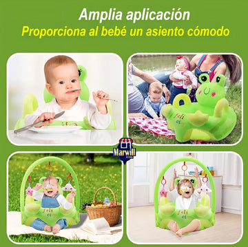 Sofá Almohada Asiento Cojin Silla Rana Aprender Sentar Portátil Felpa Suave Fácil Limpiar Seguro Cómodo Apoyo Perfecto Lindo Soporte Estable Mantener Postura Diseño Práctico Diversión Interactiva Bebé