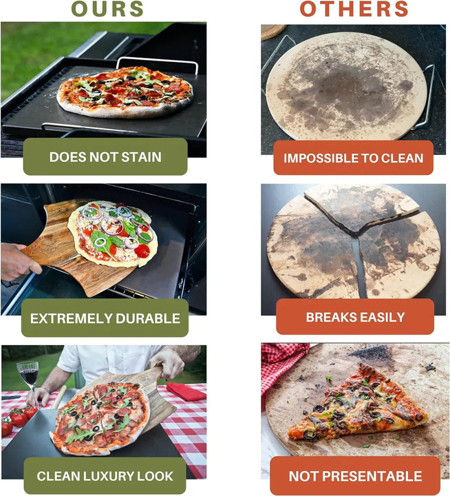 Piedra De Pizza Avanzada Para Horno Y Parrilla, Cera Fácil D
