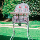 Silla Comedor Bebe Niño + Plato Y Cubiertos En Silicona Color Rosa