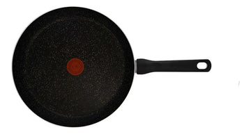 Sartén Imusa Titanium Force 30cm Antiadherente Tapa Vidrio Color Negro