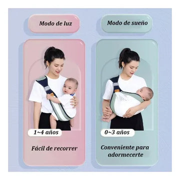 Mochila Porta Bebé Ligera Y Transpirable Verde Claro