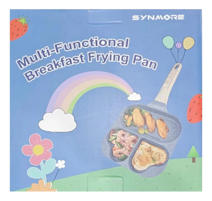 Sartén Para Huevos Fritos Forma De Corazón 3 Puestos Niños Beige