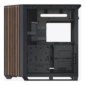 Gabinete Gamer Apnx V1 Negro Wood Maxima Calidad Alta Gama