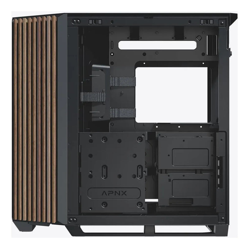 Gabinete Gamer Apnx V1 Negro Wood Maxima Calidad Alta Gama