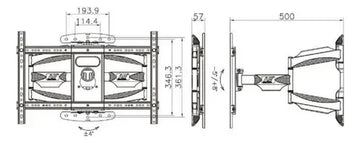 Soporte De Tv Nia L600 Articulado 40 A 80 Pulgadas Pared Negro