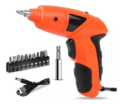 Destornillador Eléctrico Inalámbrico Cordless Screwdriver - Naranja