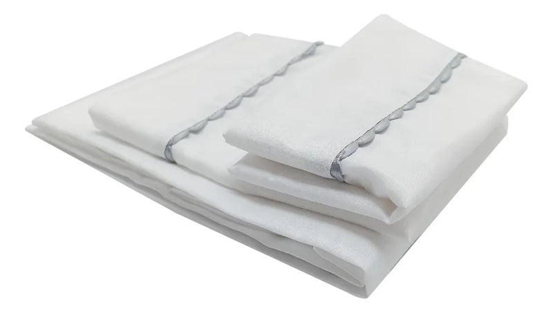 Sábana Ajustable Para Colchón Corral Color Blanco Diseño De La Tela Lisa