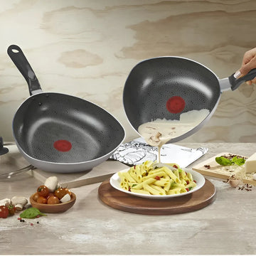 Wok Imusa 30cm Tapa Vidrio Talent Color Gris