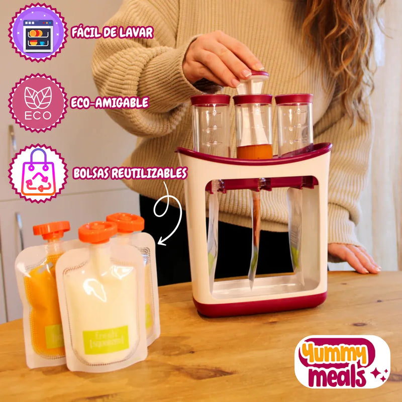 Dispensador De Alimentos Bebe Compota Papilla Squeeze Bolsas
