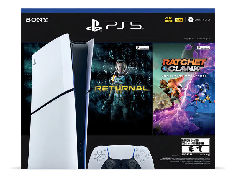 Consola Sony Playstation 5 Ps5 Slim 1tb Edicion Digital Bundle Ratchet & Clank: Rift Apart + Returnal