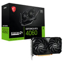 Tarjeta de video Nvidia MSI Ventus 2X GeForce RTX 40 Series RTX 4060 Black OC Edition 8GB