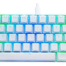 Teclado VSG QWERTY Kailh Brown español latinoamérica color blanco con luz RGB