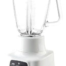 Licuadora Imusa Powermix Glass 1,25 L blanca con vaso de vidrio