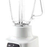 Licuadora Imusa Powermix Glass 1,25 L blanca con vaso de vidrio