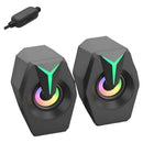 Altavoz Luces Led Rgb Audio Stereo Pc Reproductor Mp3 Ligero Diseño 1