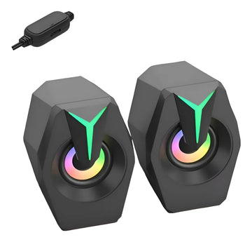Altavoz Luces Led Rgb Audio Stereo Pc Reproductor Mp3 Ligero Diseño 1