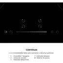 Estufa De Empotrar Vitrocerámica 60 Cm Cuatro Puestos Negro