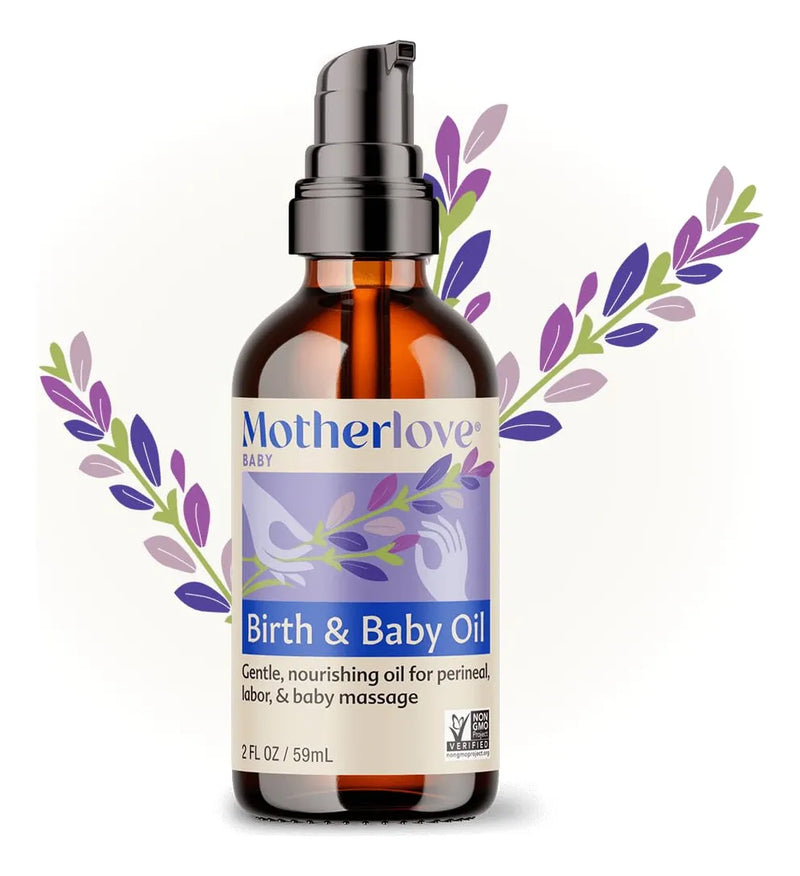 Motherlove Birth & Baby Oil (2 Onzas) Aceite Suave Con Infu.