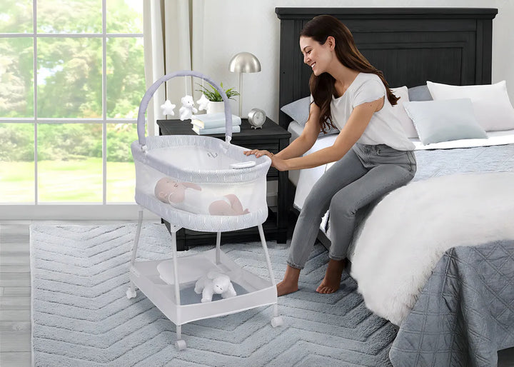 Cesta Delta Para Niños Curve, Blanco/gris, Con Barra Para Ju