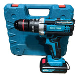 Taladro Inalambrico Doble Bateria Mandril Metalico Profesion - Azul Acero