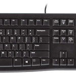 Kit de teclado y mouse Logitech MK120 Español Latinoamérica de color negro
