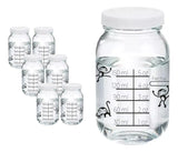 6 Frascos Medidor Envase Vidrio Almacenar Leche Materna 8 Oz