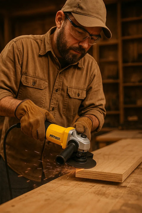 Combo Taladro Percutor Inalámbrico + Pulidora Eléctrica 710w - Amarillo - 50hz/60hz