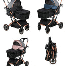 Coche Moises Compacto Ebaby Shiro Color Gris