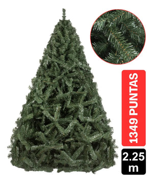 Arbol De Navidad Escoces 2.25m 1349 Puntas Gio Home Pino Navideño Look Natural Base Metalica Artificial Para Decoracion Con Bolas Adornos Extension Cintas Bombillos Botas Campanas Luces Estrella Noel