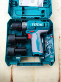 Taladro Inalámbrico Total 3/8 12v 2 Baterías + Maletín - Turquesa