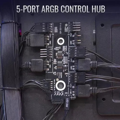 Gabinete Gamer Aerocool Interstellar Rgb 5 Fans Color Negro