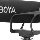 Micrófono Condensador Super Cardioide Boya BM2021 Tipo Shotgun Para Cámaras DSLR Videocámara Celular PC Alto Rendimiento De Sonido Micrófono Profesional Plug & Play Peso Ligero Super Compacto Práctico