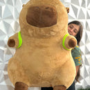 Capibara De Peluche Grande Realista Bonito Gigante 90cm Color Marrón Claro