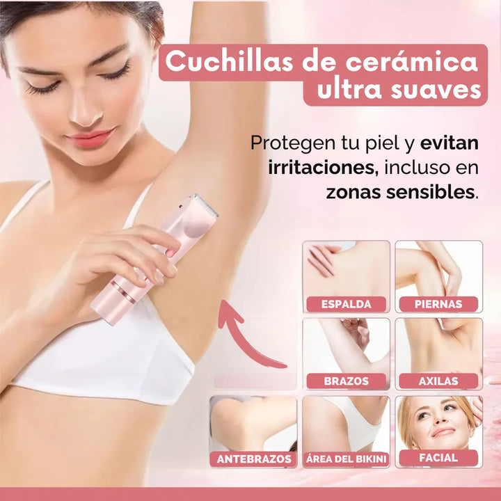Maquina De Afeitar Inalambrica Mujeres Rasuradora Mujer Piel Rosa