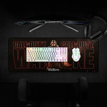 Pad Mouse Gaming Xxl Cod Warzone Extra Largo Speed 80x30cm Negro/naranja