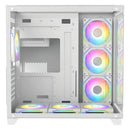 Caja Gabinete Gamer Iceberg Crystal Cube Xl 7x Fans Argb Color Blanco
