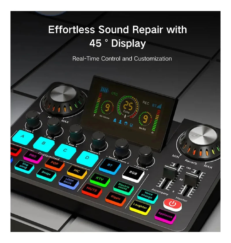 Mezclador Tarjeta De Sonido Profesional Usb Bluetooth F668