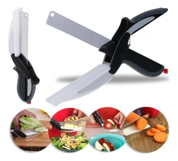 Tijeras Picadoras De Verduras Vegetales Cocina Cortador Negro