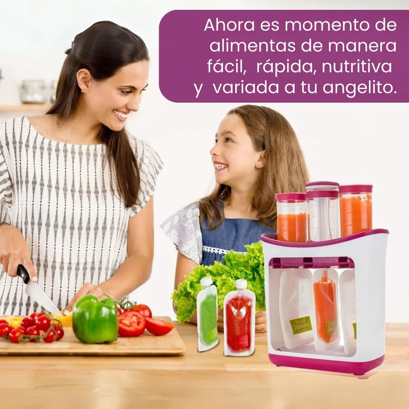 Dispensador Compota Bolsa Estación Papilla Bebe Extractor