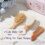 Juego De Cepillo Y Peine Para Bebes Suaves Y Naturales.