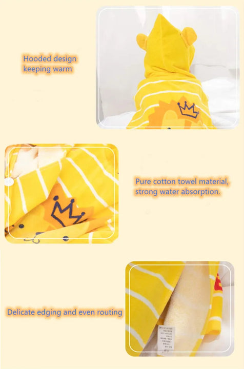 Tonwhar Ninos Bano/piscina/playa Con Capucha Poncho Toalla-d