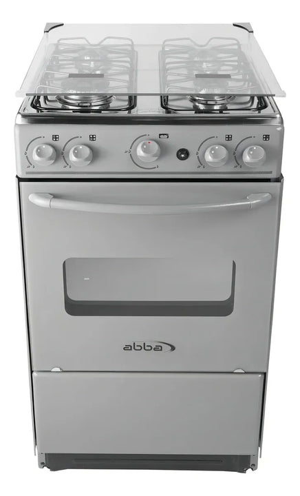 Estufa De Piso Con Horno Abba 4 Pts Gn At 101-6n G Gris